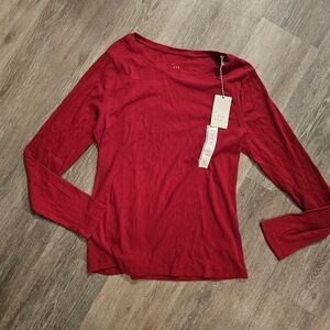 NEW Red ribbed long sleeve shirt XL a new day target